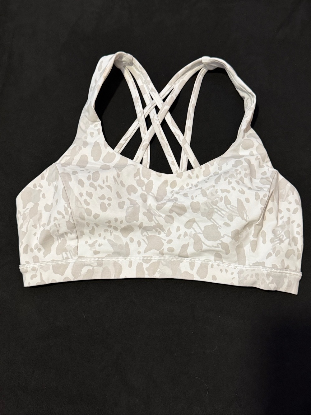 lululemon athletica Light Beige Animal Print Strappy Sports Bra